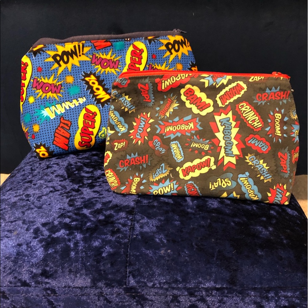 Superhero makeup bags